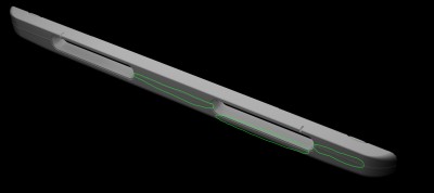 You can see the areas circled in green, where the vertex normals aren't being read correctly.