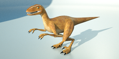 Velociraptor modeled with Blender, and rendered with Octane