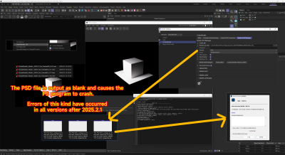I caused a crash in Photoshop 2025 by using the PSD file outputted by OC 2026.1.