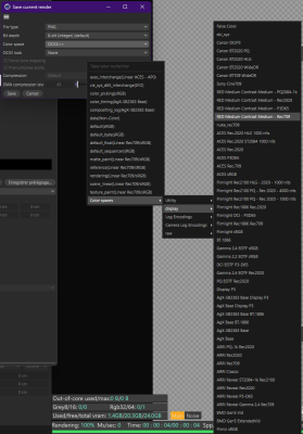 "Save file as" profile selector