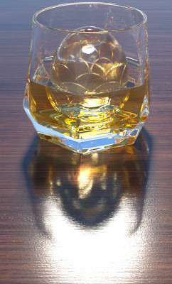 Diamond rocks with agave ice on reflected and displaced floor with brown wood at 15x sun size - 20k spp during 12min.jpg